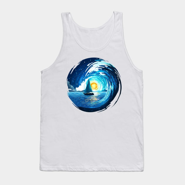 Sea Wave Tank Top by Prok_Art